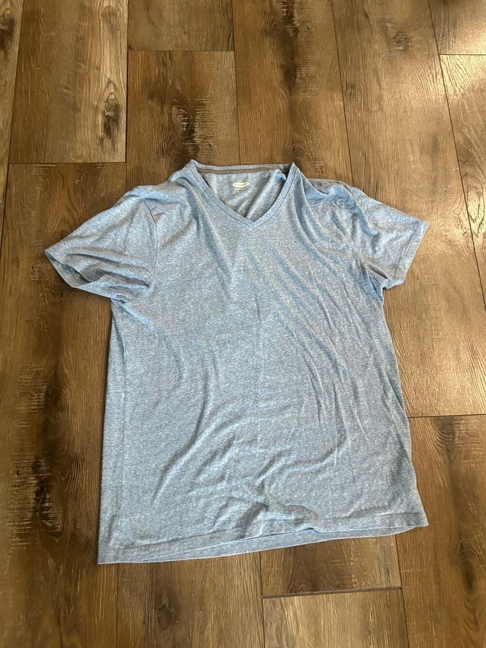 Old Navy Soft Washed V-Neck T-Shirt Size L Blue Heather Short Sleeve